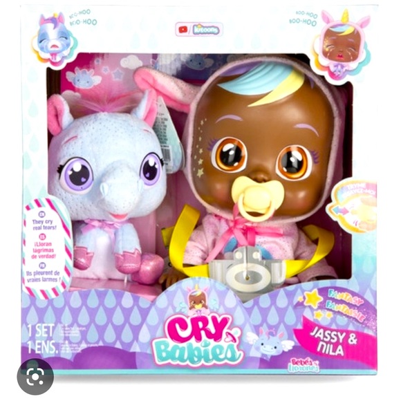 Cry Babies Jassy Y Nila Unicornio Bebés Llorones - Picture 1 of 3